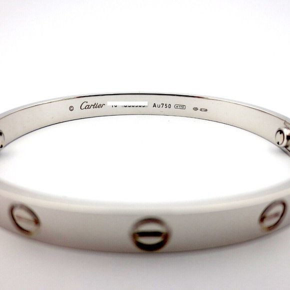 Cartier Love Bracelet Bangle in 18k White Gold NEW STYLE Screw System - Picture 4 of 6